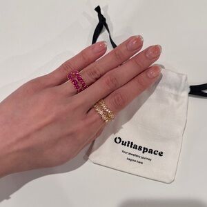 Pink Crystal Rings